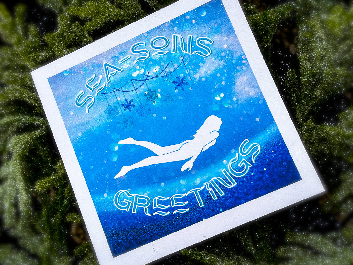 SWIMMER CHRISTMAS CARD