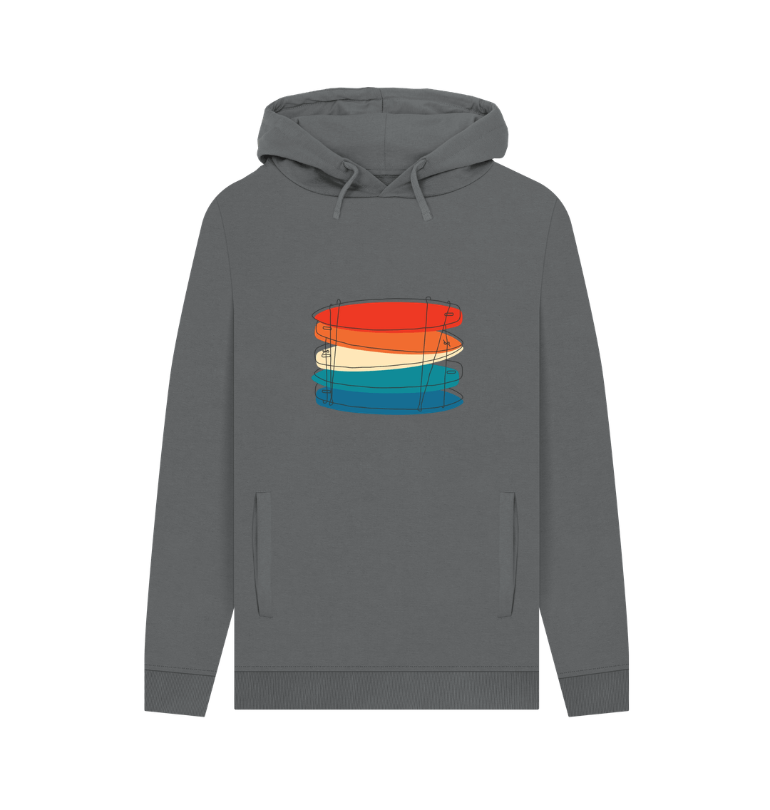 Slate Grey 'SIMPLY SURFBOARDS' Mens Hoodie