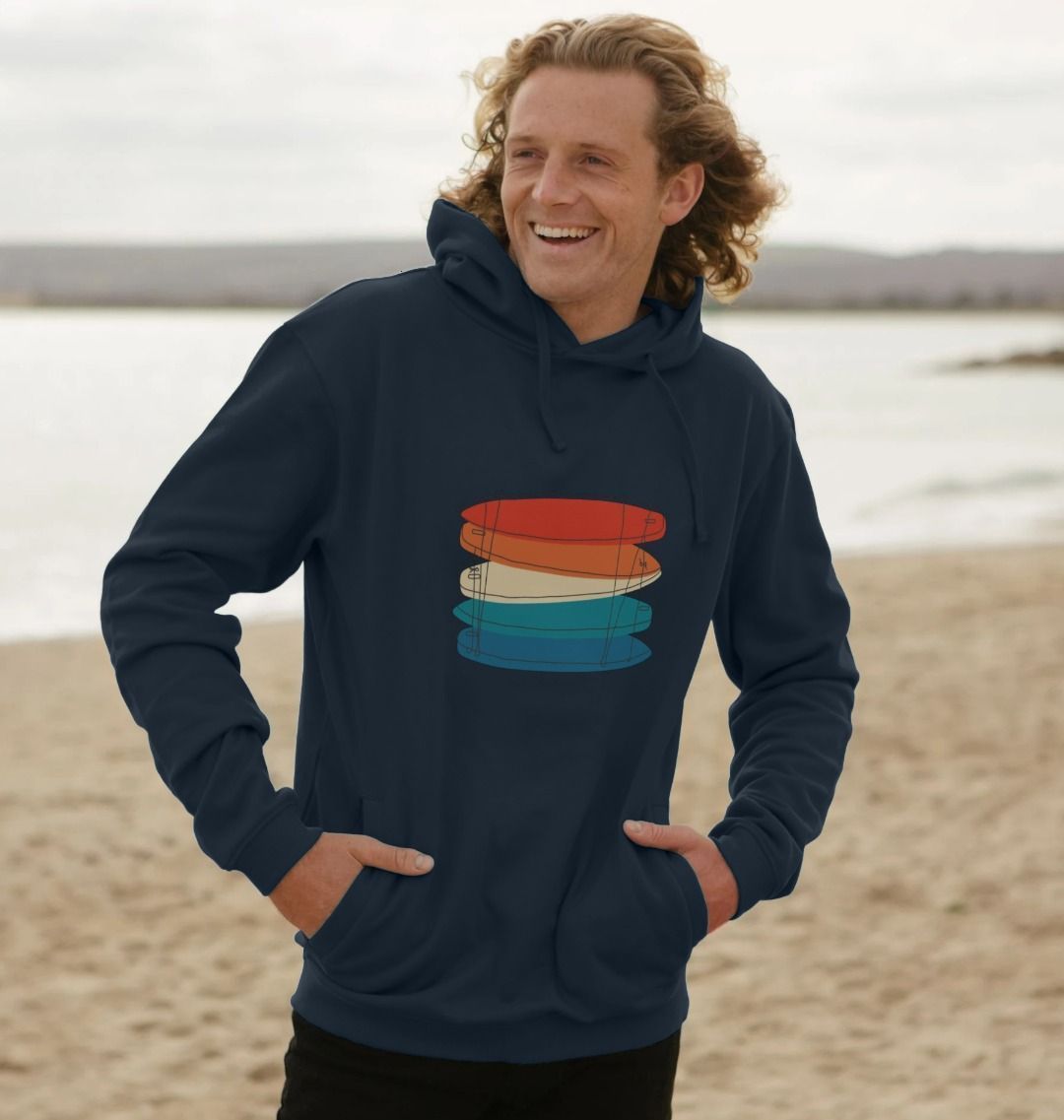 'SIMPLY SURFBOARDS' Mens Hoodie