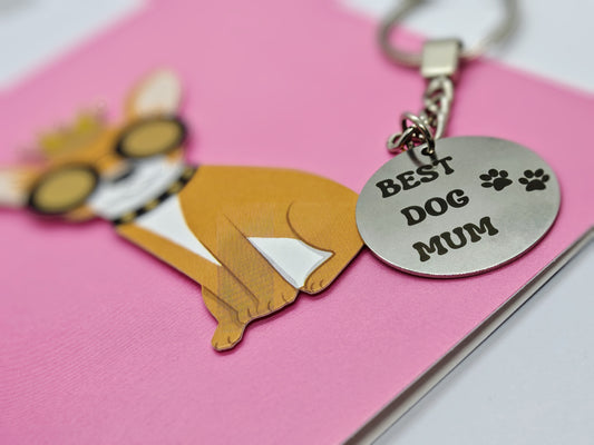 'BEST DOG MUM' Keyring