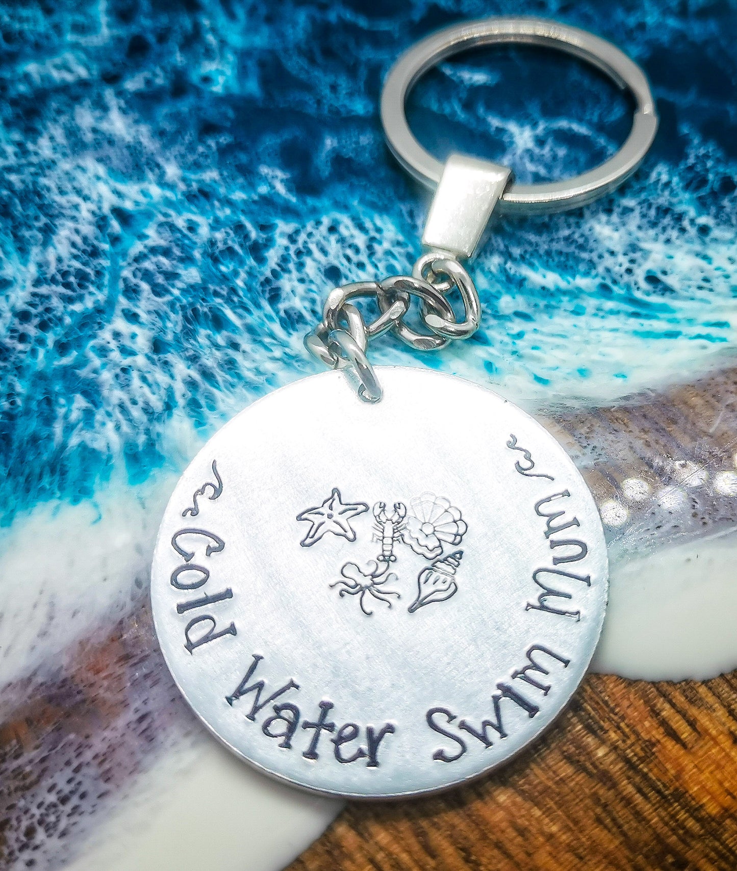 'COLD WATER SWIM MUM' Keyring