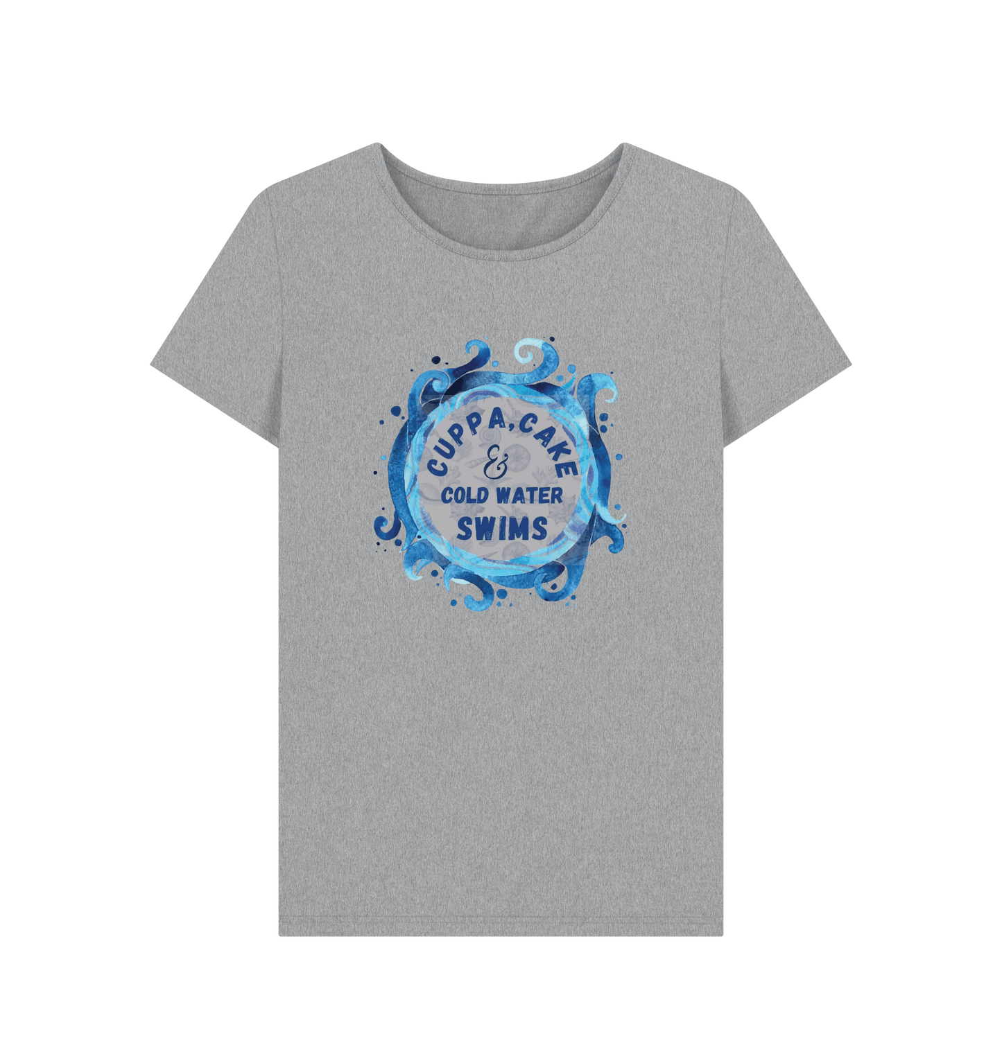 Athletic Grey Printed T-shirt Front