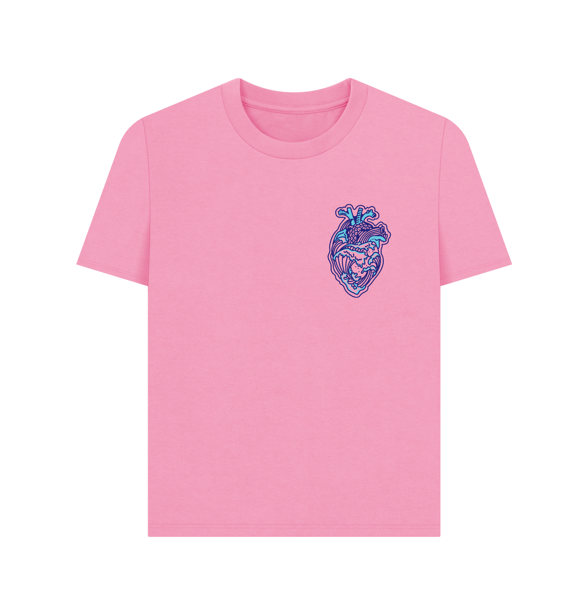 Rose Pink Printed T-shirt Front