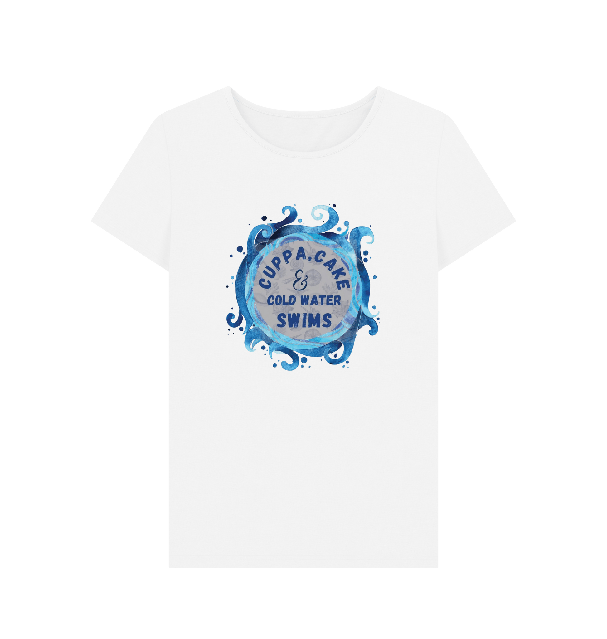 White Printed T-shirt Front