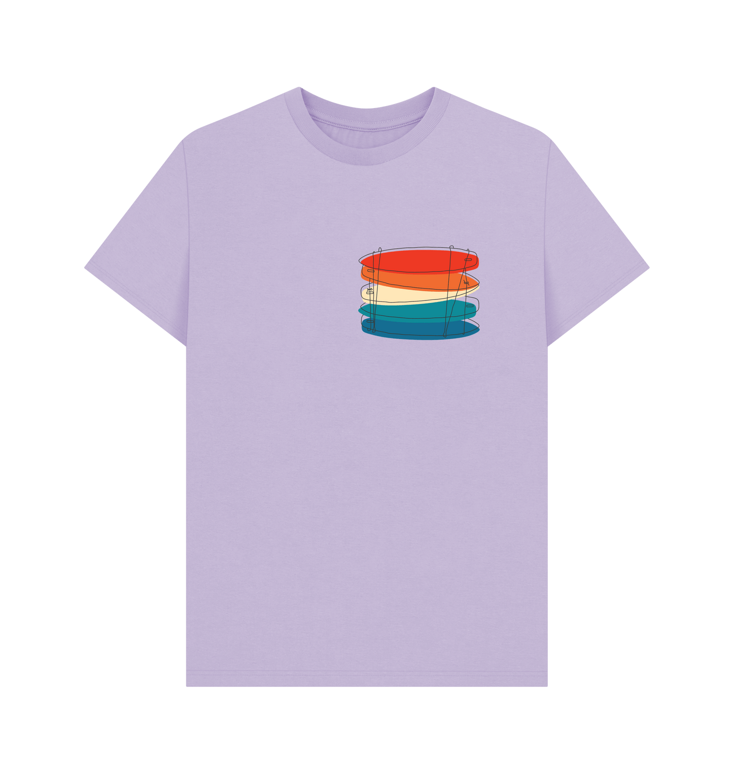 Lilac Printed T-shirt Front