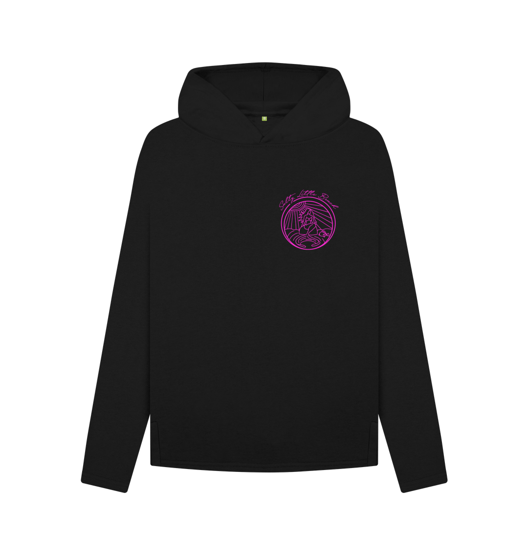 Black Printed Hoody Front