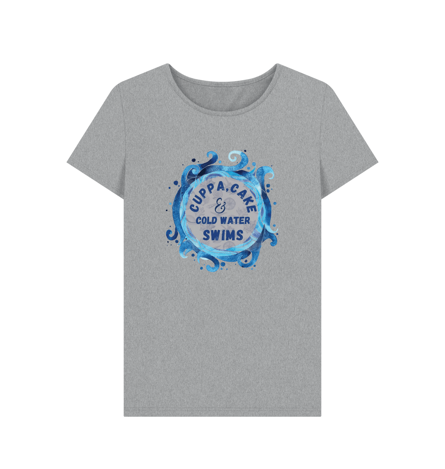 Athletic Grey Printed T-shirt Front