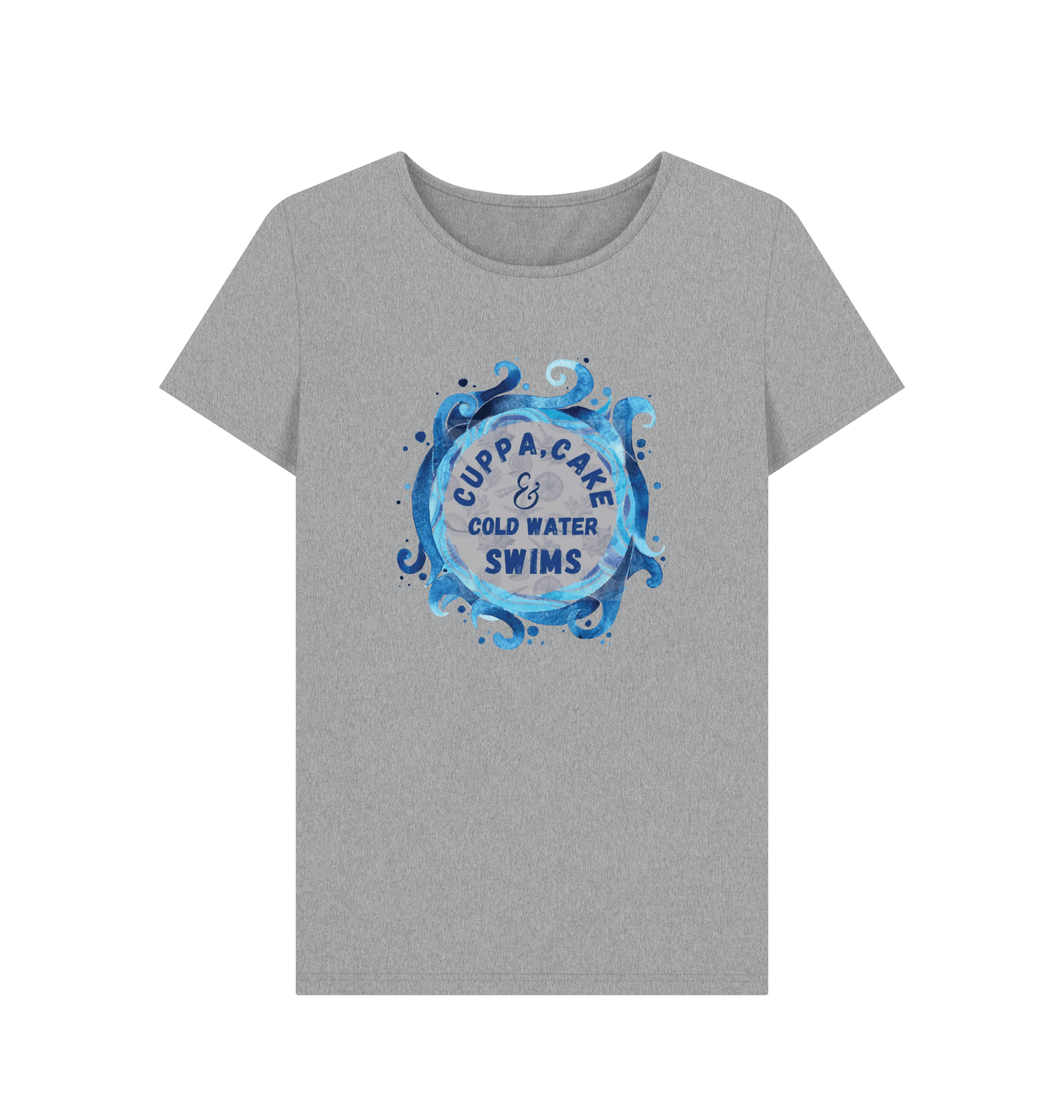 Athletic Grey Printed T-shirt Front