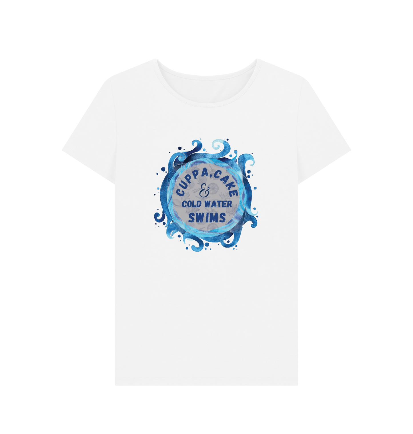 White Printed T-shirt Front