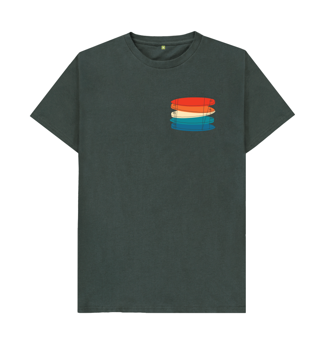 Dark Grey 'SIMPLY SURFBOARDS' Mens Tee