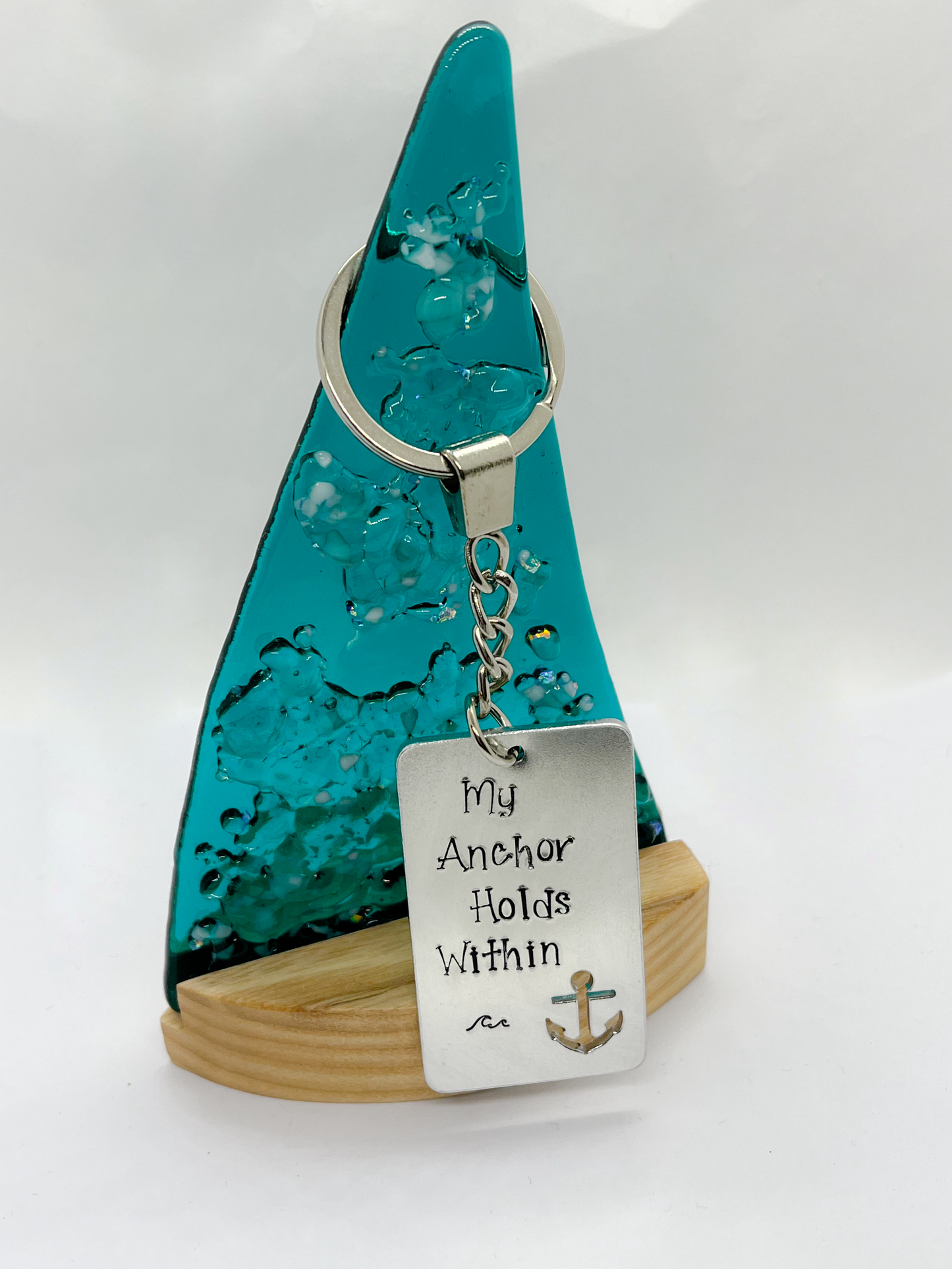 ‘MY ANCHOR HOLDS WITHIN’ Keyring