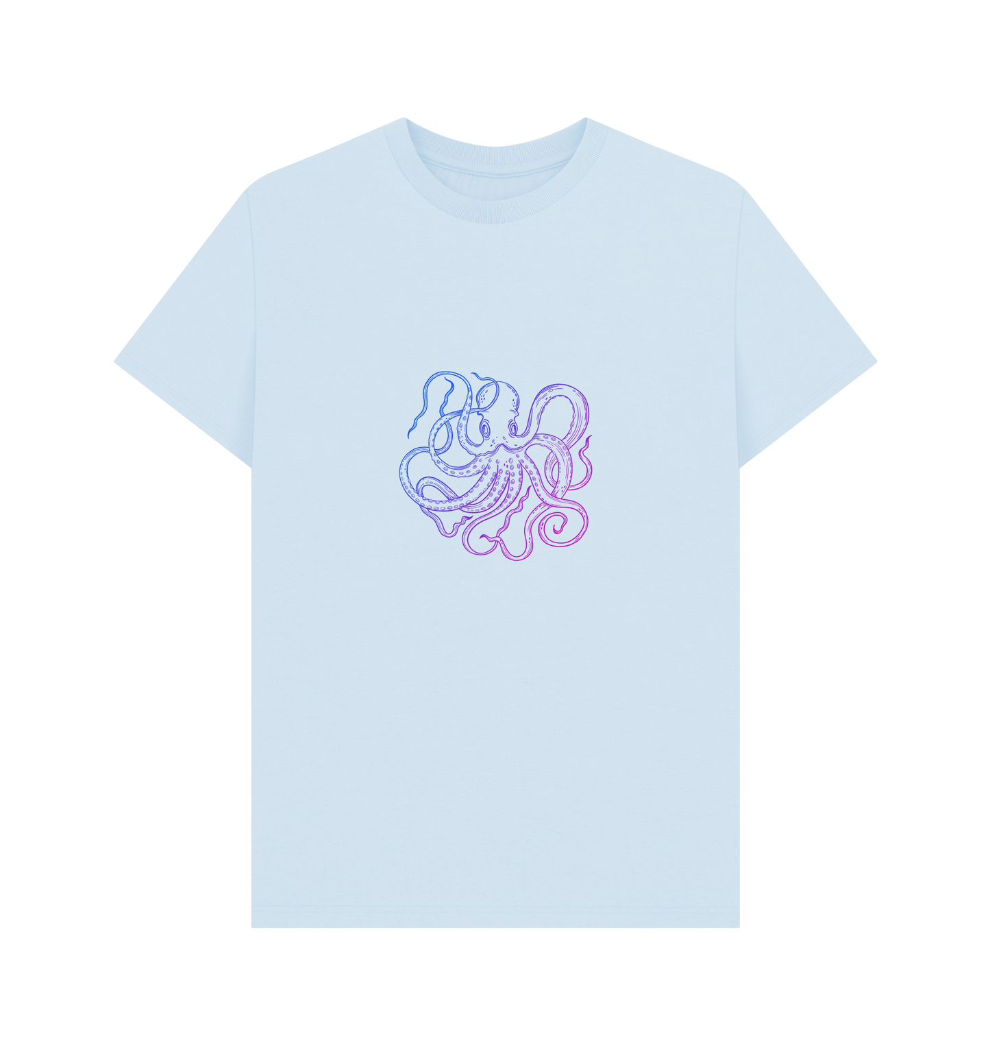 Sky Blue Printed T-shirt Front