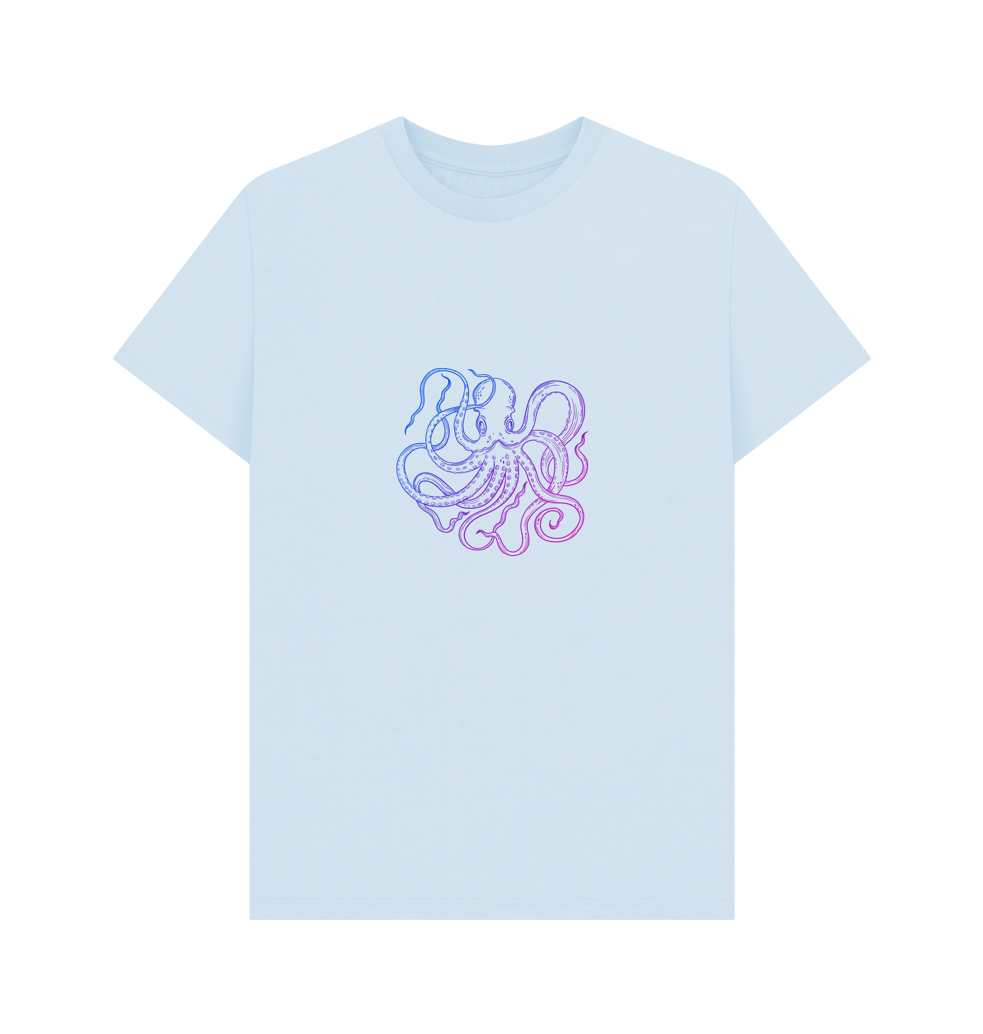 Sky Blue Printed T-shirt Front