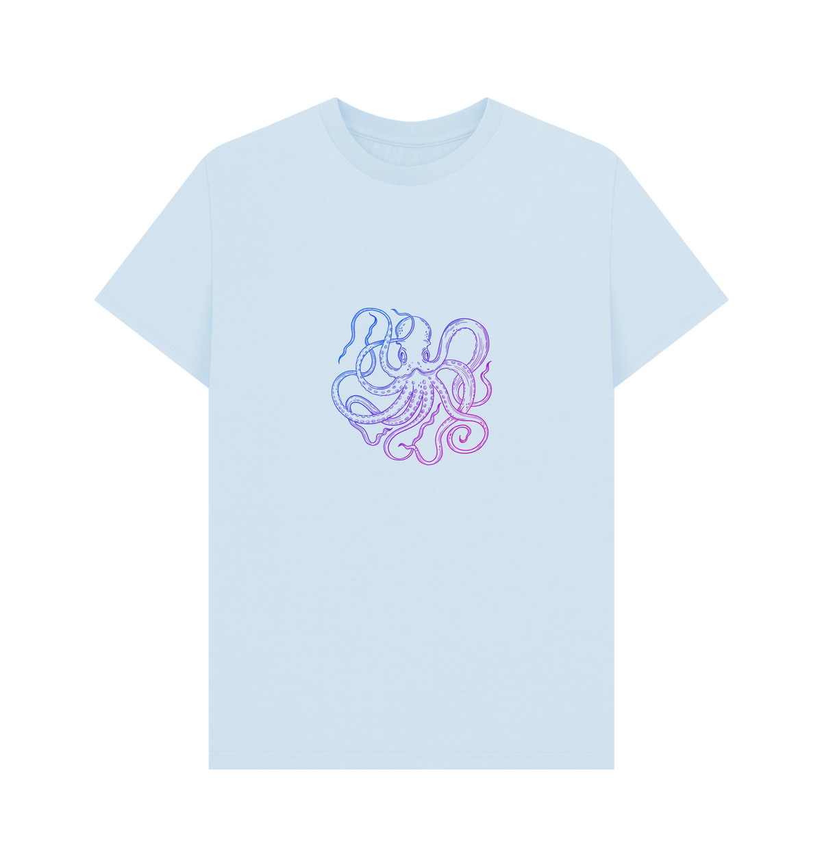 Sky Blue Printed T-shirt Front