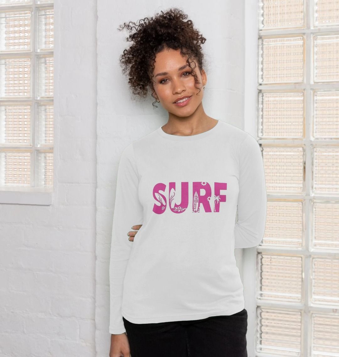 ‘SURF’ Ladies Long Sleeve Top