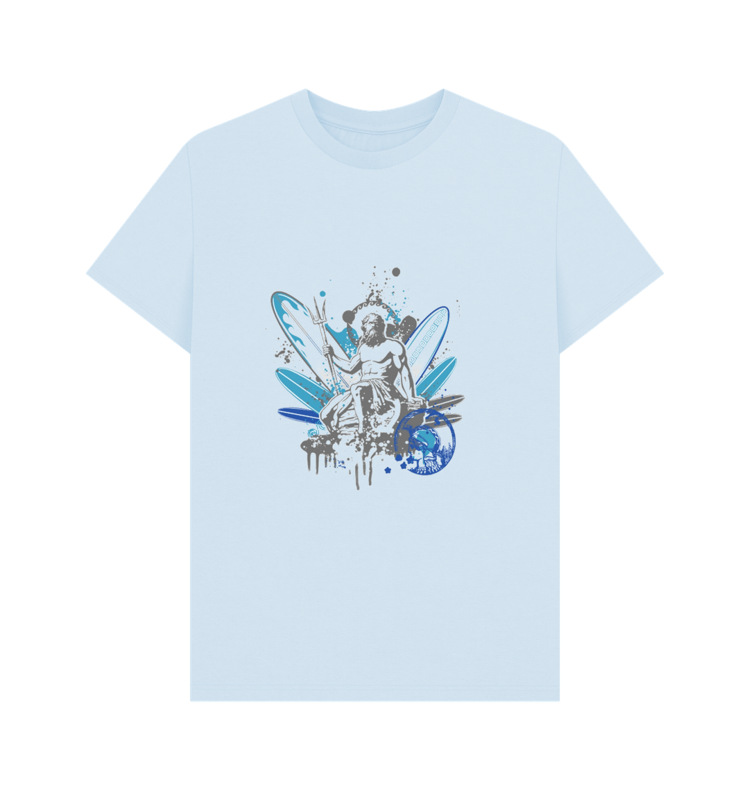 Sky Blue Printed T-shirt Front