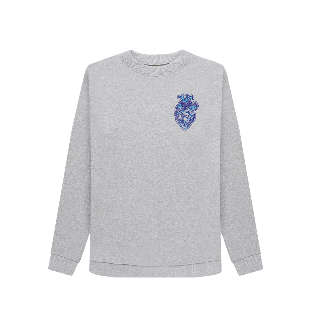 Light Heather Printed Sweater Front