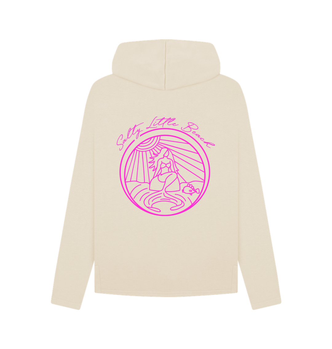 'SALTY BEACH' Relaxed Fit Ladies Hoodie