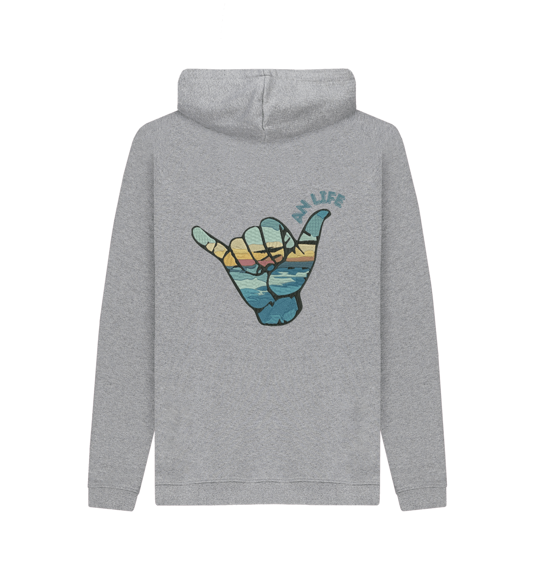 Light Heather Printed Hoody Back