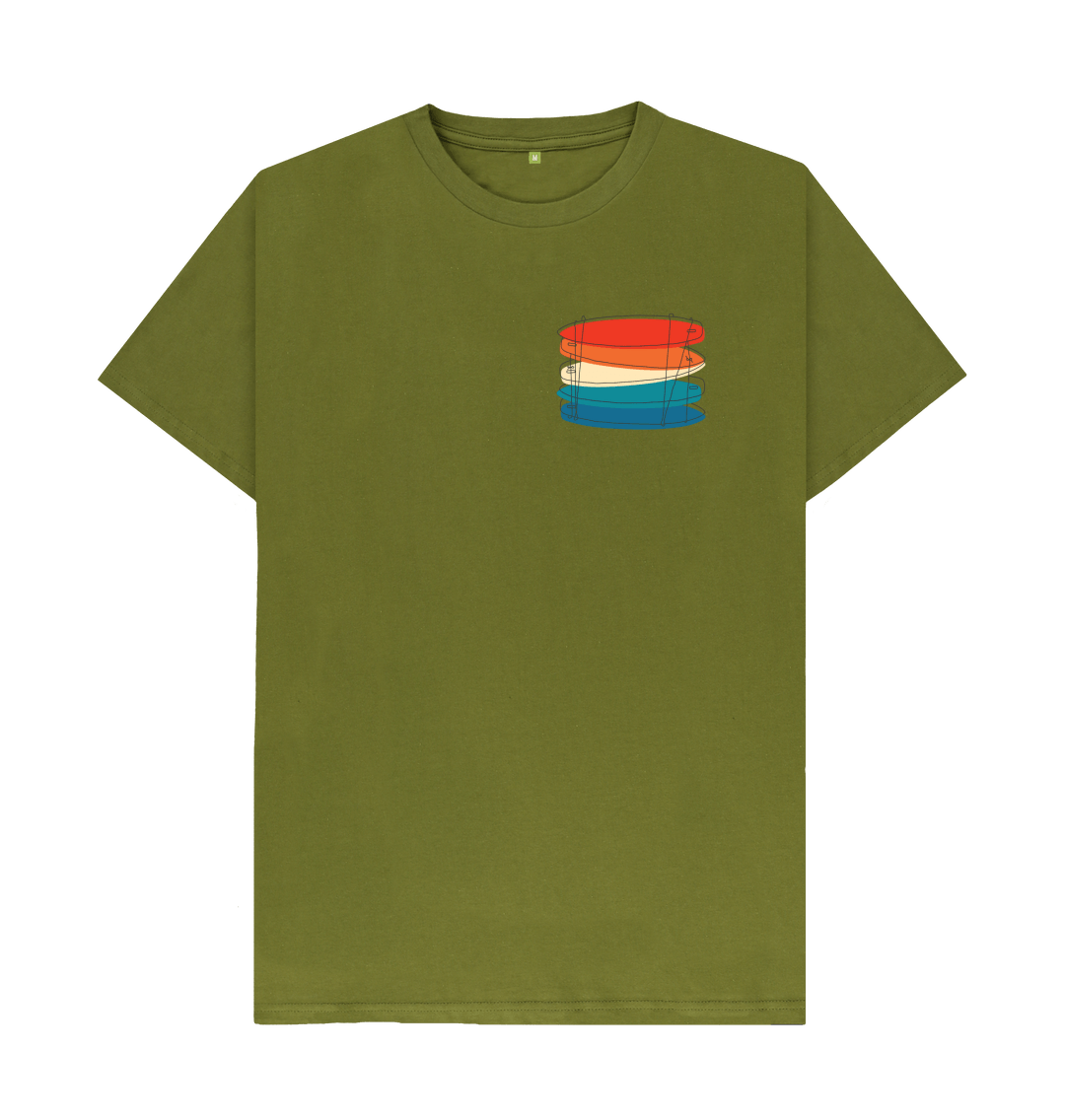 Moss Green 'SIMPLY SURFBOARDS' Mens Tee