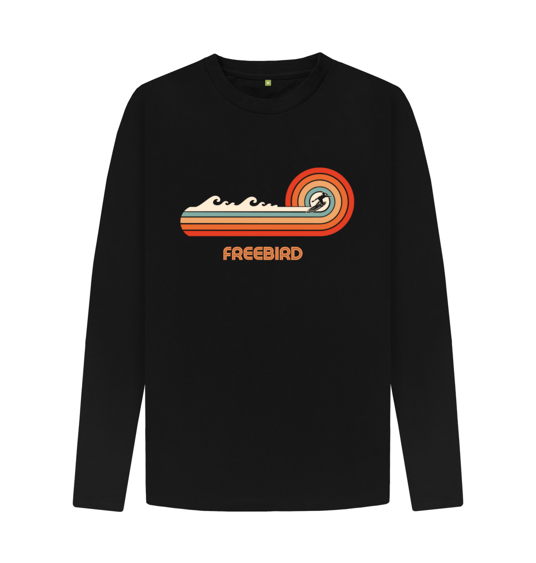 Black 'FREEBIRD' Unisex Long Sleeve Top