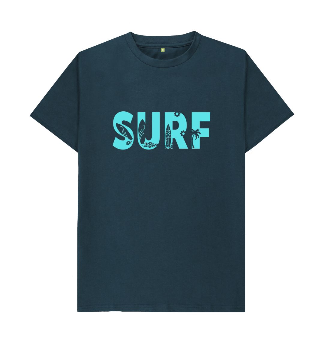 Denim Blue 'SURF' Mens Tee