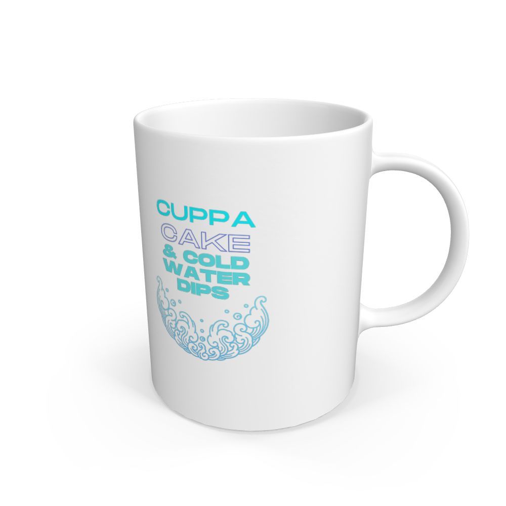 White 'CUPPA & CAKE' Mug