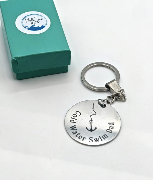 'COLD WATER SWIM DAD' Keyring