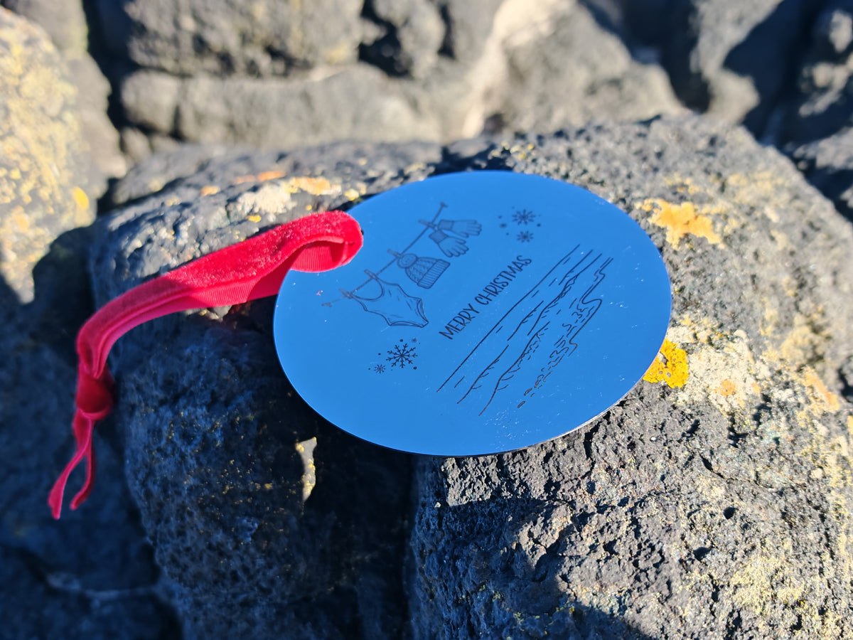 'WILD SWIMMING' Silver Bauble