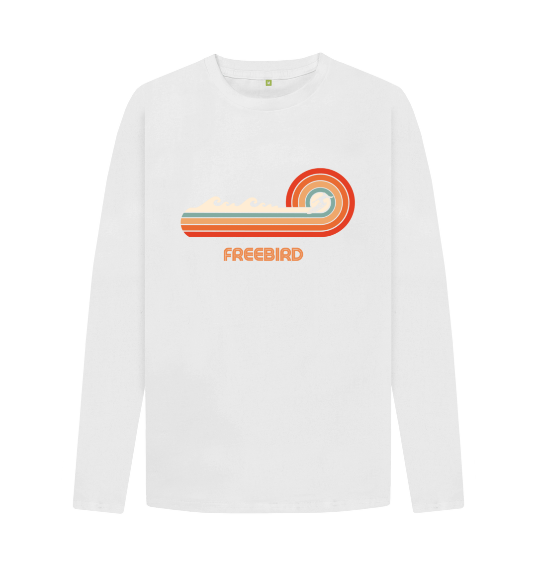 White 'FREEBIRD' Unisex Long Sleeve Top