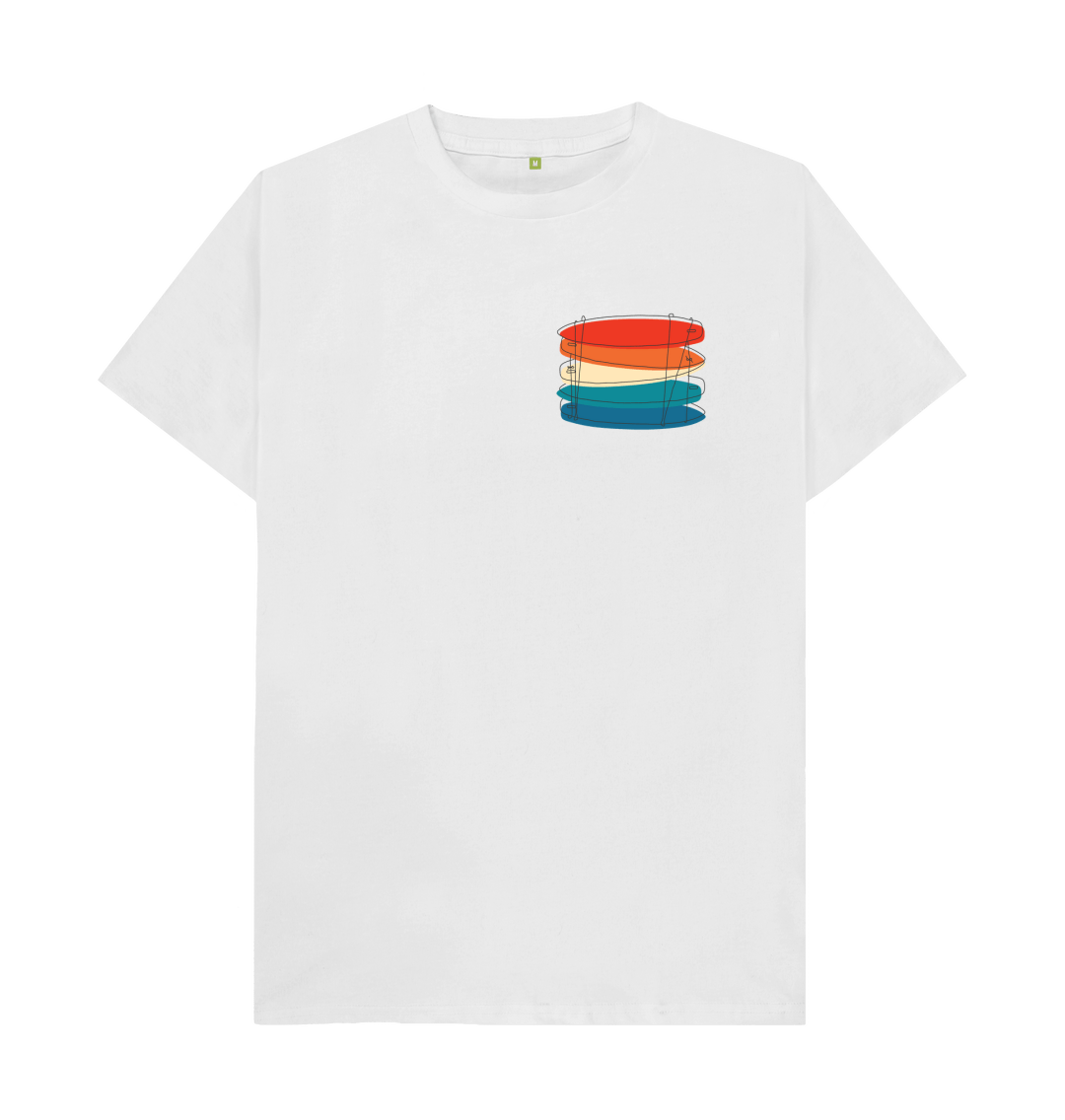 White 'SIMPLY SURFBOARDS' Mens Tee