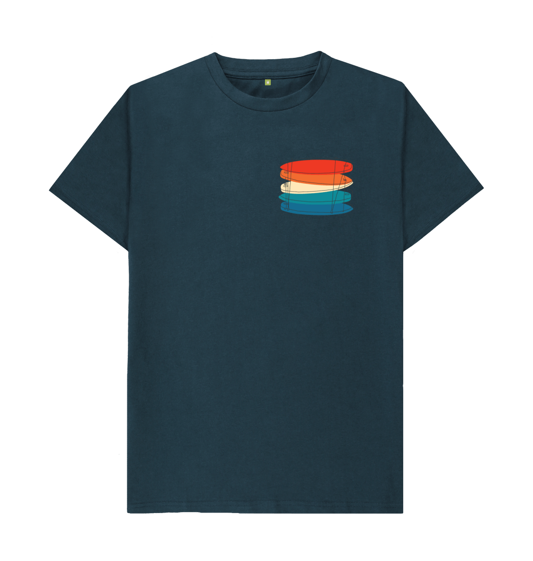 Denim Blue 'SIMPLY SURFBOARDS' Mens Tee