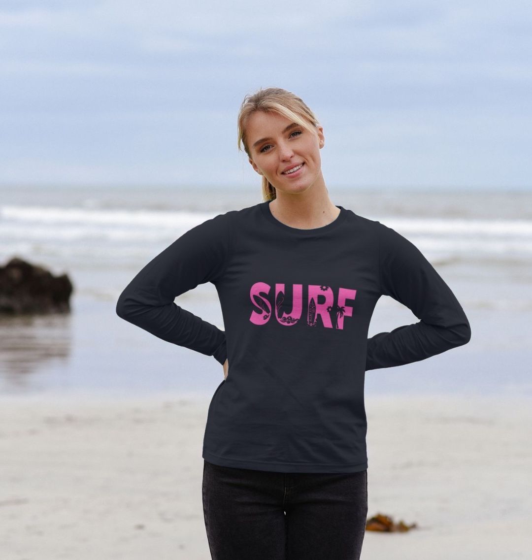 ‘SURF’ Ladies Long Sleeve Top
