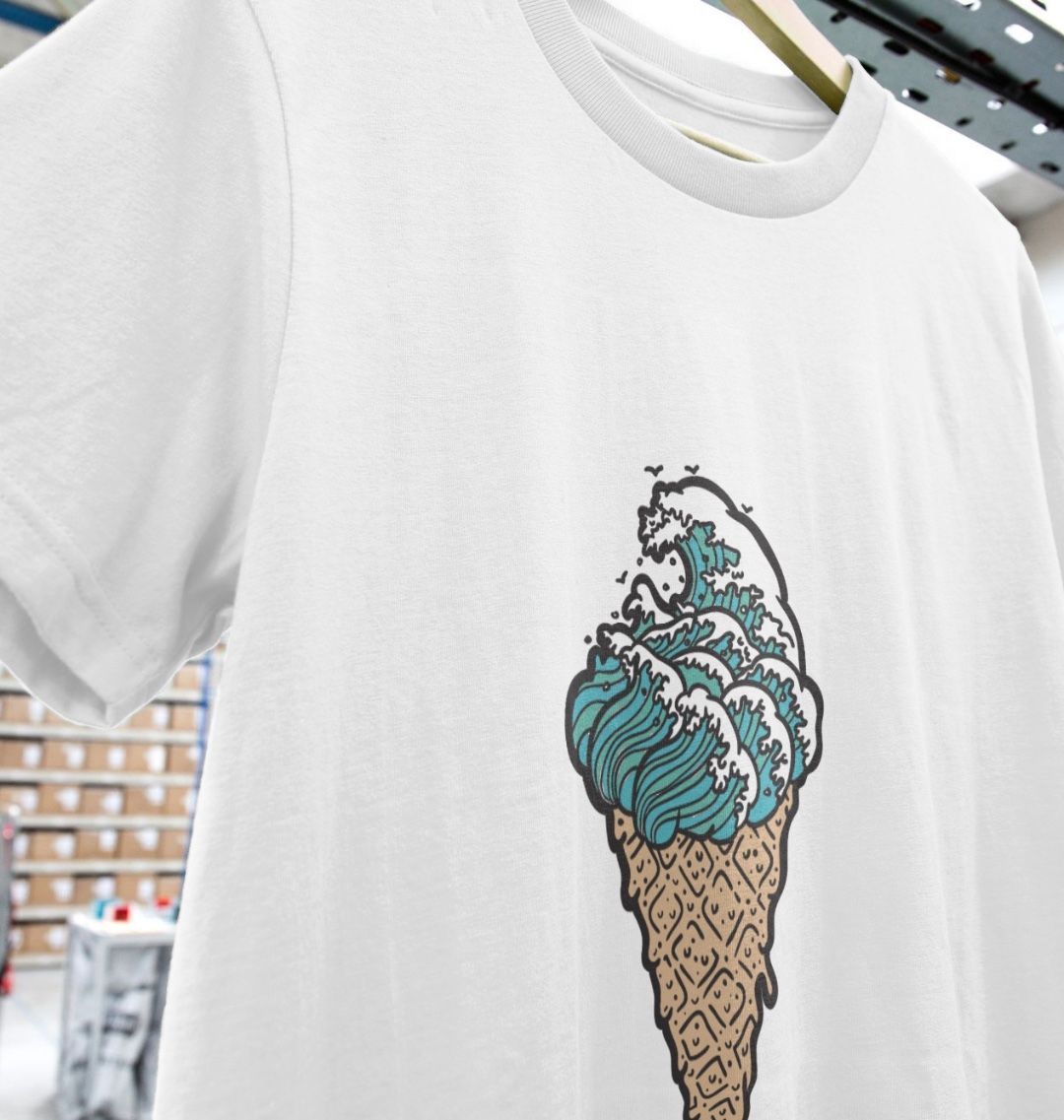 'ICE CREAM WAVES' Ladies Tee