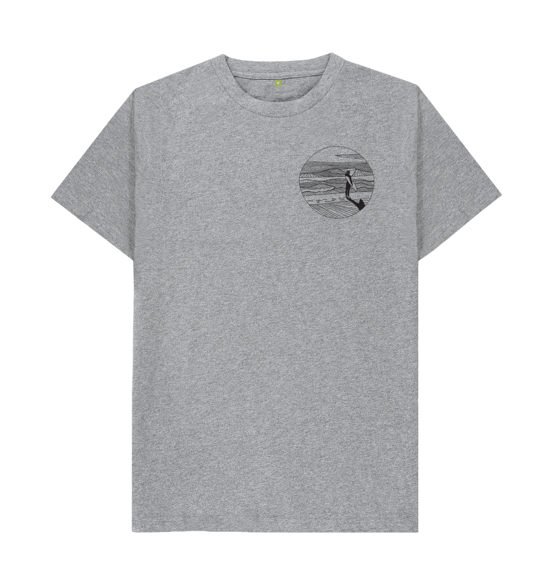 Athletic Grey 'SURF CHECK' Mens Tee