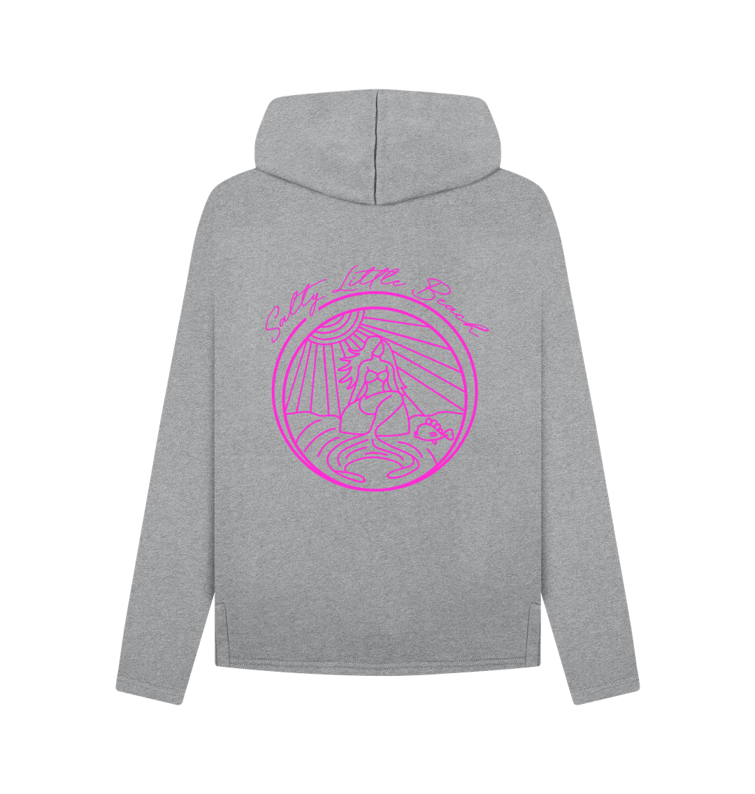 'SALTY BEACH' Relaxed Fit Ladies Hoodie