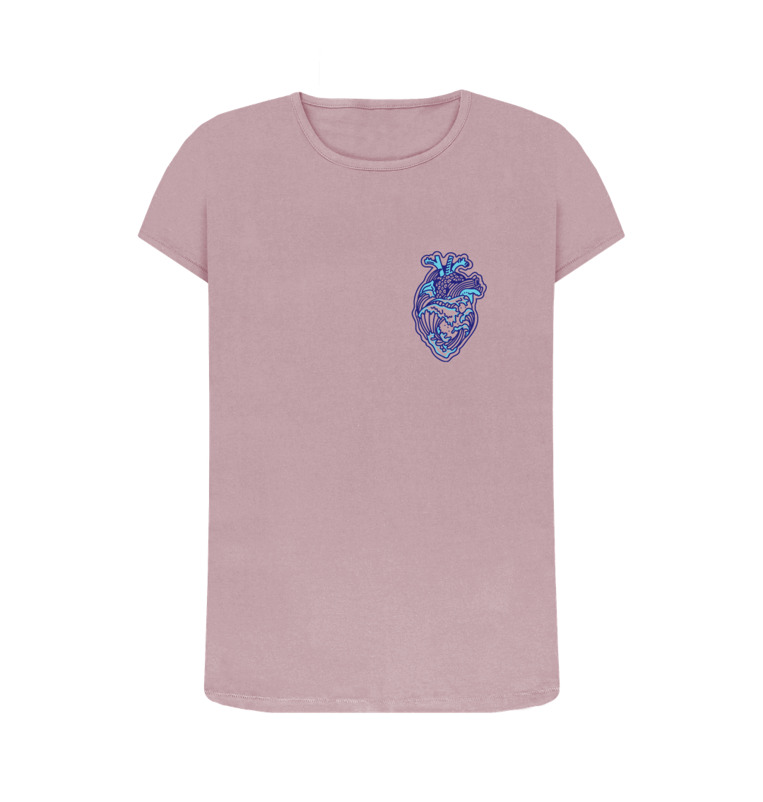 Mauve 'OCEAN HEART' Ladies Tee