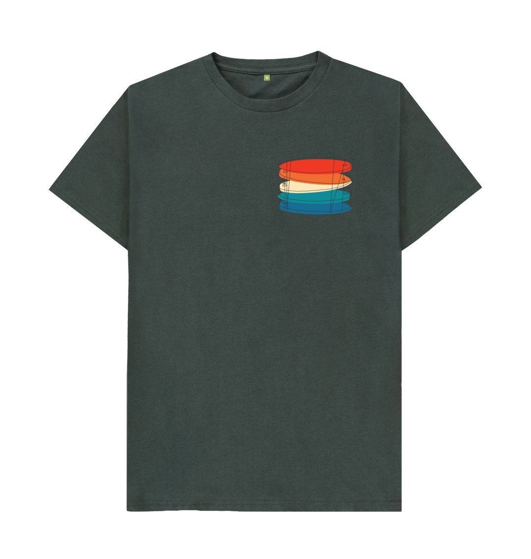 Dark Grey 'SIMPLY SURFBOARDS' Mens Tee