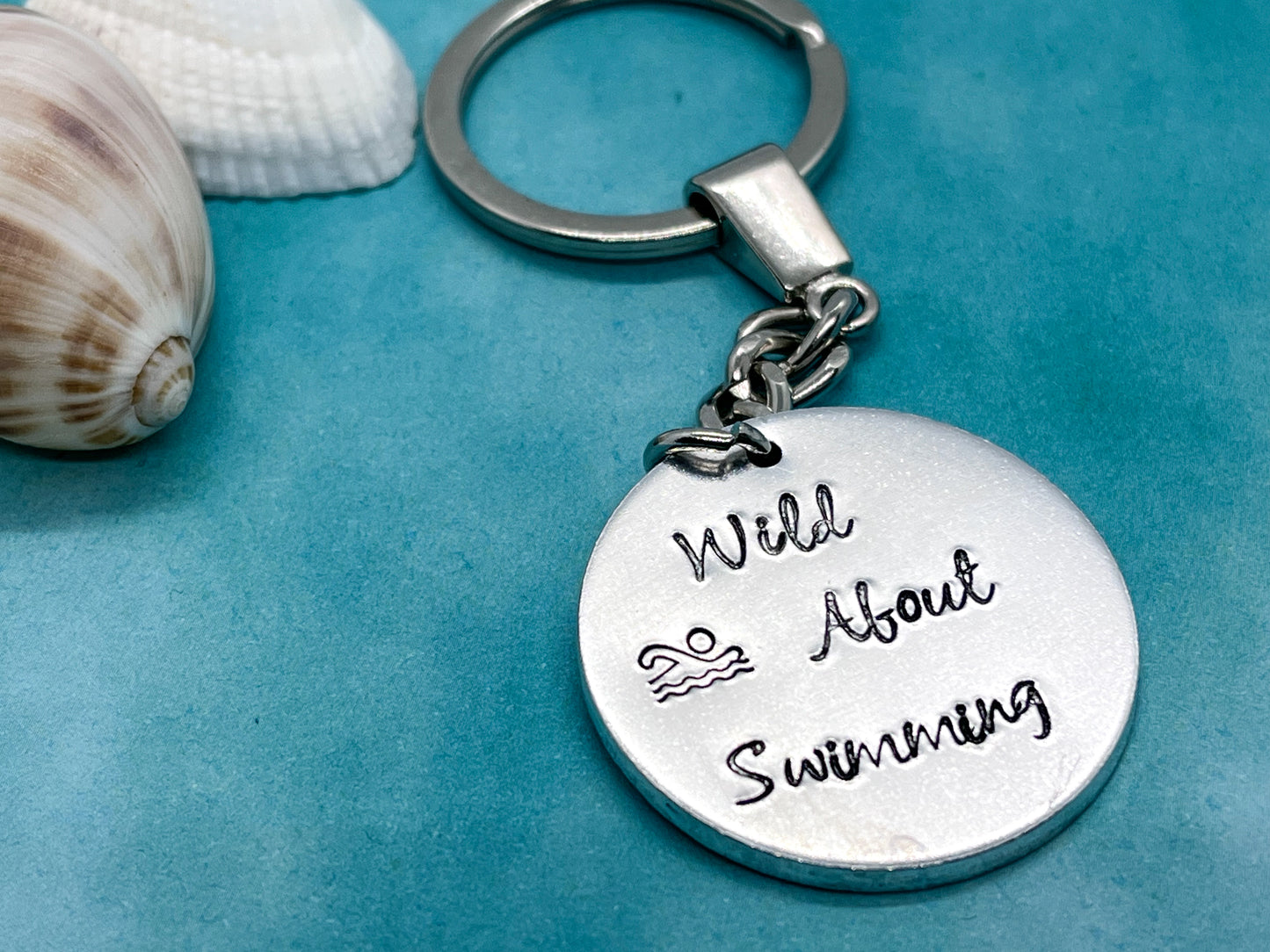 'WILD ABOUT SWIMMING' Keyring