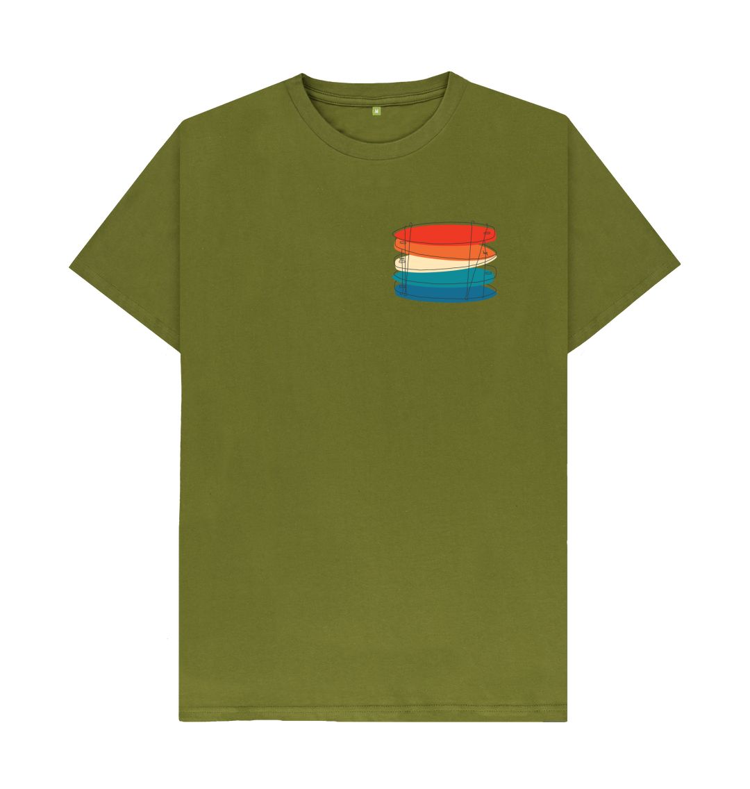 Moss Green 'SIMPLY SURFBOARDS' Mens Tee