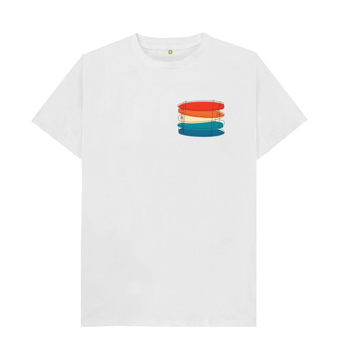 White 'SIMPLY SURFBOARDS' Mens Tee